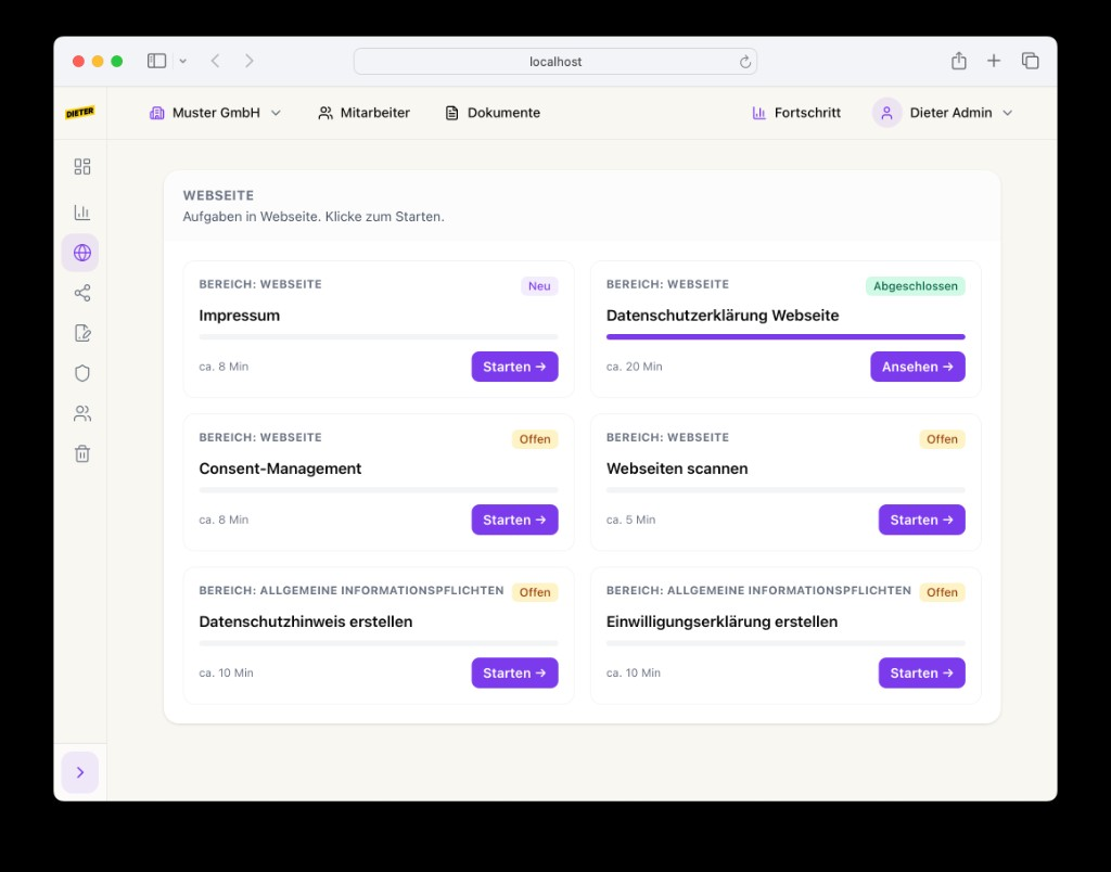 Verarbeitungsverzeichnis (VVZ) und Löschkonzept